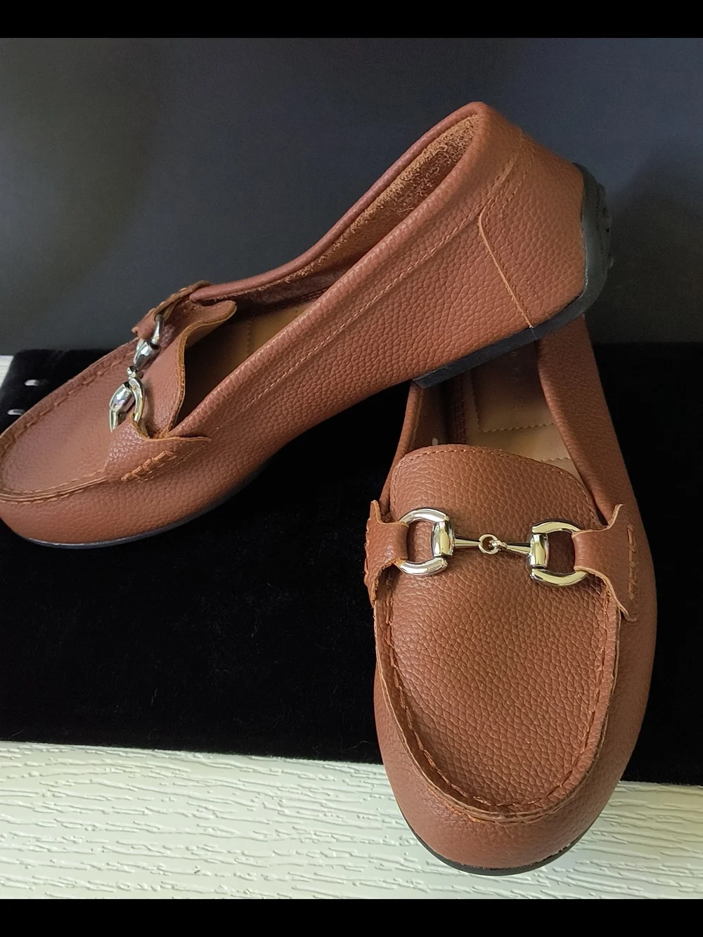 Kelly & Katie Brown Leather Bit Loafers